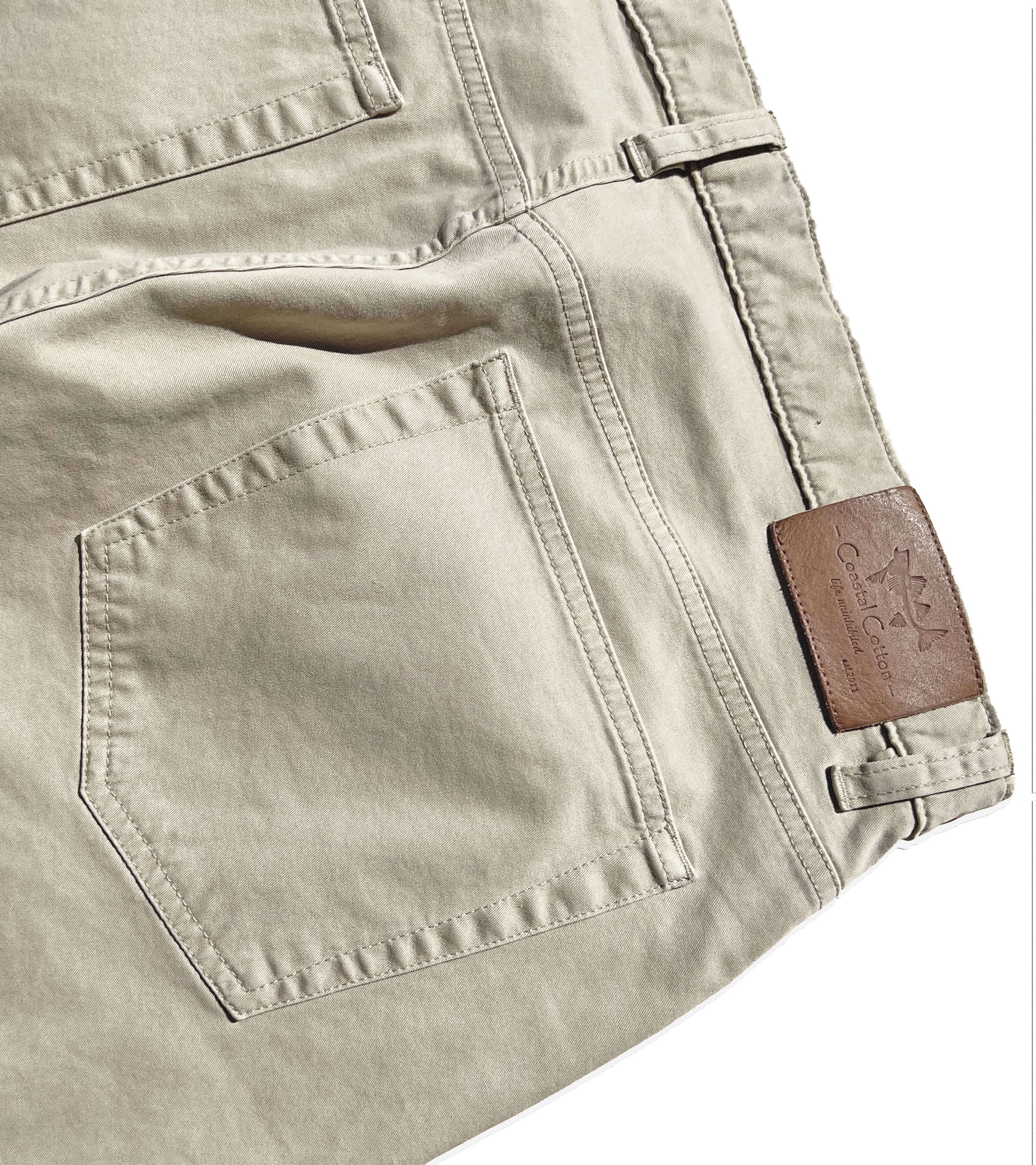 Beige Twill Five Pocket